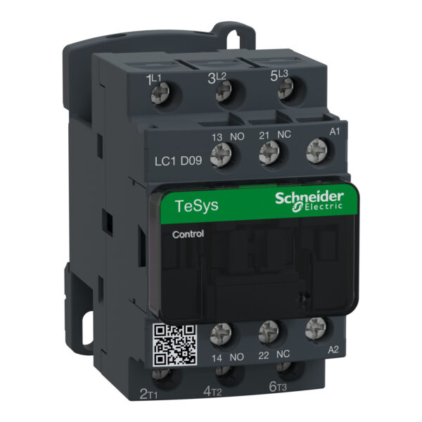LC1D09Q7 - Contactor Schneider Easy TeSys 9A / 380V AC / 4kW / 1NA+1NC