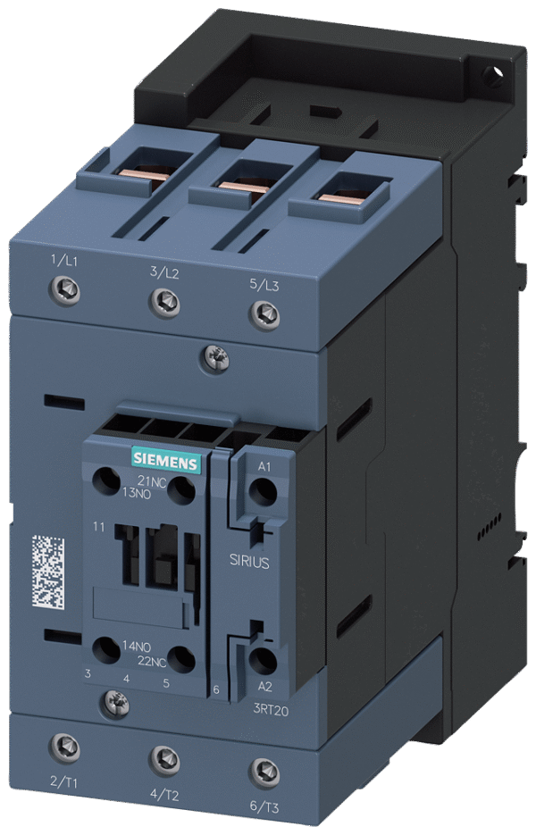 3RT2047-1AP00 - Contactor Siemens SIRIUS 110A /220V AC/ 55kW / 1NC+1NA