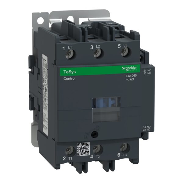 LC1D95Q7 - Contactor Schneider TeSys Deca 95A / 220V AC / 45kW / 1NA+1NC